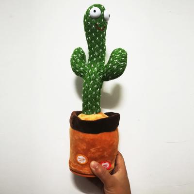 China Hot Selling Cute Safety Stuffed Flowerpot Twisting Repeating Arabic Talking Dancing Cactus Doll Singing Music Dancing Cactus Toy for sale