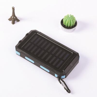 China 20000mAh Solar Power Bank Portable External Battery Backup Pack Wireless Phone Charger Waterproof Solar Charger with Dual USB Ports for sale