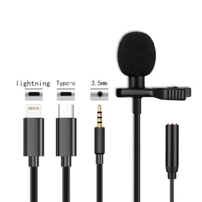 China New Wireless USB Microphone Lavalier Lapel Microphone Rise, Portable Rechargeable UHF Lav Mic System, 65 ft Range for Apple iPhone for sale