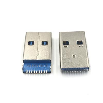 China Brass Type Male Plug USB 3.0 A Connector SMT Or SMD USB 3.0 Jack High-speed Data Transmission Charging Socket Soldering For PCB for sale