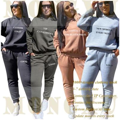 China Cotton Breathable High Quality Hoodies Women Long Sleeve Long Pants Winter Sweatsuit Set Tracksuit Dresses Brand Loungewear Women Set for sale