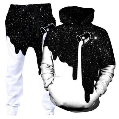 China Custom QUICK DRY Printing Men's Fall 3D Spring Hoodie Winter Digital Sport Two Piece Casual Thick Pullover Sweater Sets for sale