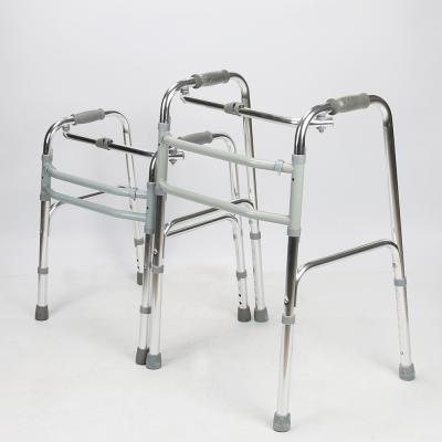 China 76cm Height Lightweight Aluminum Walker For Elderly Easy To Fold Walking Aids for sale