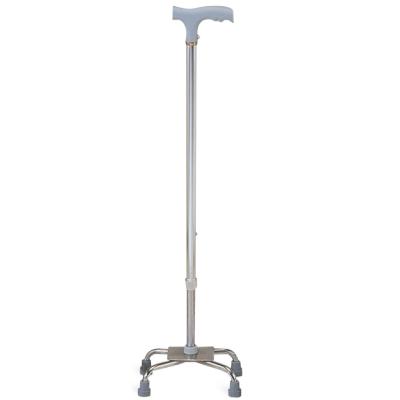 China Bright Silver Adjustable Folding Walking Stick OEM ODM Steel Crutches Walking Aid for sale