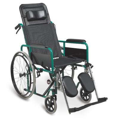 China Hospital Cup Holder Wheelchair Wheelchair With Detachable Armrest Powder Coating for sale