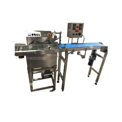 China Commercial sourcing small cake chocolate coating machine donut chocolate enrober cookie chocolate enrobing machine for sale