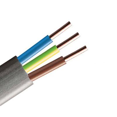 China Ground Twin And Earth Electrical Cables 1.5mm 2.5mm 4mm Africa Flat Copper Cables Earth Cable With PVC Insulation for sale