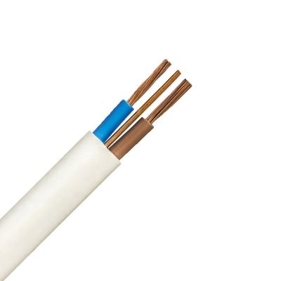 China Ground Cable Factory Price Twin And Ground Copper Cable 1.5mm 2.5mm 4mm Flat Electrical Wire for sale