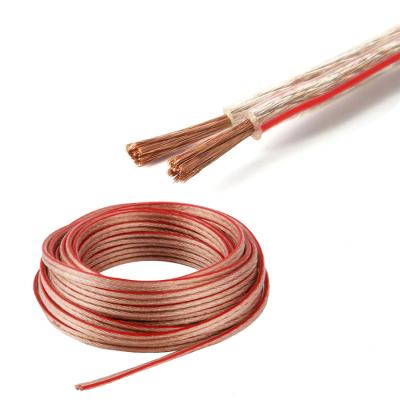 China Car Speaker Music Speaker Cable Flat Copper Wire 18 20 23 A.W.G. 2 gauge audio transparent core for sale