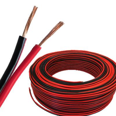 China Car Speaker Audio Cable Music Speaker Cable Transparent Red Black Parallel Copper Wire for sale