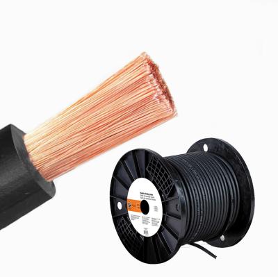 China Industrial Black Rubber Insulated Copper Core Solder Wires 10mm 16mm 25mm 50mm Electrical Cables for sale