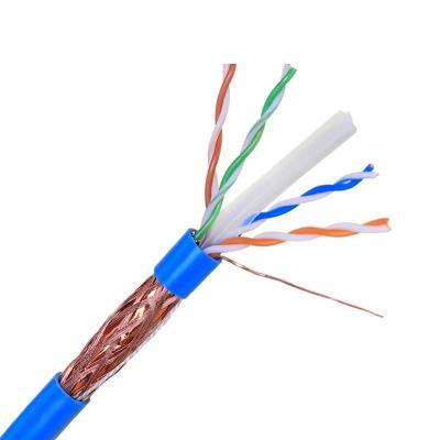 China Telecom SFTP cat6 network cables bare copper 23 24awg ethernet cable for communication for sale