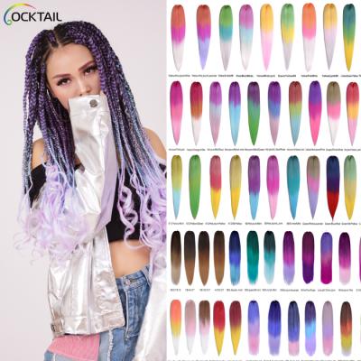 China Ez braid ombre color kanekalon hair braiding vendors over 100 kinds colors pre stretched braid hair extensions for black people for sale