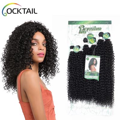 China Soft Curly African Curly Synthetic Afro Kinky Curly Hair Extension Weave Synthetic Hair Vendors, Synthetic Japanese Fiber Hair Bulk for sale