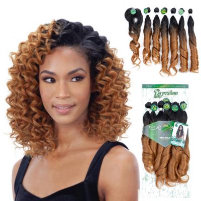 China In Stock Japanese Hot Sales Roman Curl Fiber Colorful Synthetic Hair Extension, Synthetic Hair Brands Raw Material for sale