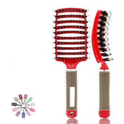 China Amazon Brush Salon Compact Hot Selling Curling Hairstyle Straightens Hair Brush Women for sale