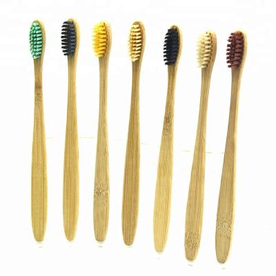 China Custom 100% Disposable Natural Bamboo Wooden Hotel Disposable Toothbrush for sale