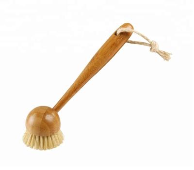 China New Design Best Price Sustainable Removable Pot Brush Bamboo Wooden Dish Brush for sale