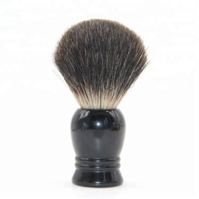 China Shaving Brush Pure Badger Soft Shaving Brush With Black Wooden Handle for sale