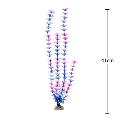 China Sustainable Aquarium Landscaping PVC Water Grass 35cm / 40cm Fish Tank Ornaments Artificial Grass Aquasacpe for sale