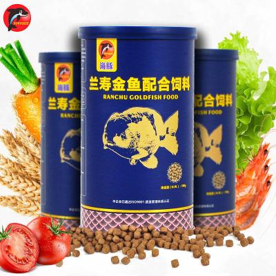 China 180g Ranchu Porpoise Viable Wholesale Fish Food Blue Bottle Pack for sale