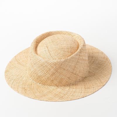 China Wholesale Proof Striped Lifeguard Fedora Sombrero Custom Blank Luxury Straw Hat Women Men Summer Sun Straw Hat for sale