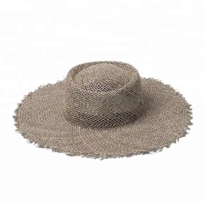 China Image 2021 Summer Designer Beach Sun Hat Brim Vegetable Plankton Wide Straw Hat For Women Decorative for sale