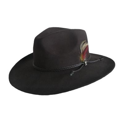 China New Jazz Wool Felt Hat Trend Character Men's Autumn Fall Winter American Western Superior Cowboy Fedora Hat Unisex for sale