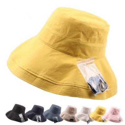 China Autumn Spring Summer Foldable Brim Hat Packable Outdoor Sun Wide Anti UV Bucket Hat For Woman Lady for sale