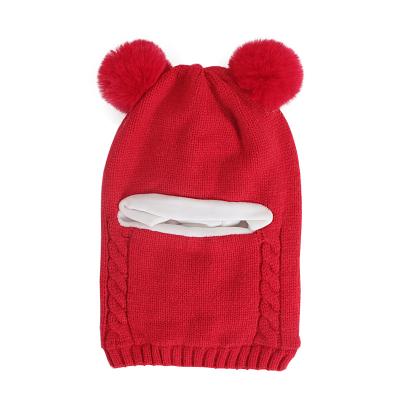 China Manufacturer Directly Sells of Comfortable 2021 New Double Children Winter Woolen Ball Cap and Scarf Children's Hats Hats for sale