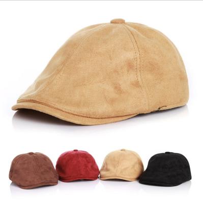 China Barred 2-6 Years Kids Classic Kids Suede Fabric Ivy Cap for sale