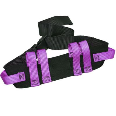 China Safety Durable Nylon Medical Gait Strap Patient Transfer Aid Belt With 6 Purple Hand Grips for sale