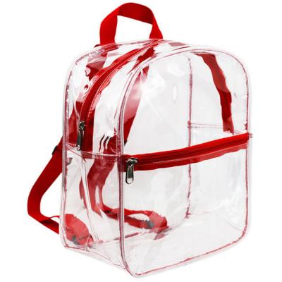 China Waterproof Travel Safety Stadium Approved Clear Kid Bag PVC School Backpack for sale