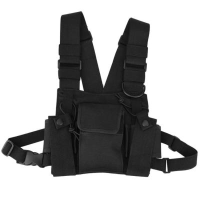 China Outdoor Activities Universal Two Way Nylon Two Way Radio Chest Pack Vest Harness for sale