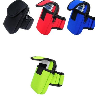 China Shockproof Waterproof Exercise Running Increasing Neoprene Sports Armband Pouch For 5 Inch Cell Phone for sale