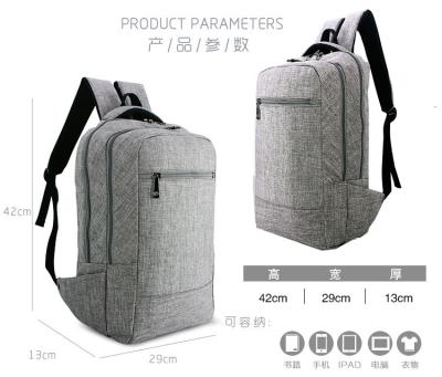 China With USB Cloth Laptop Canvas Backpack 15.6 Inch College Backpacks Lightweight Travel Daypack for sale