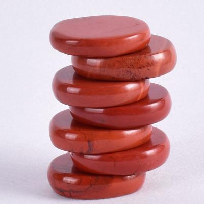 China Healing Red Natural Quartz Crystals Stone Europe Spirituality Jasper Worry Stone Chakra Palm Mineral Stone for sale