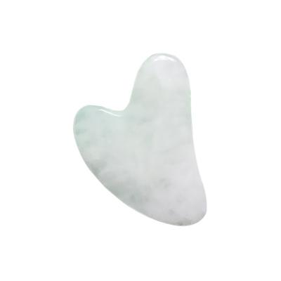 China Body Nature Jade Stone Heart Shape Gua Sha White Body Massage Scraping Tool For Body Blood Circulation Acupuncture Massage Skin Lift for sale