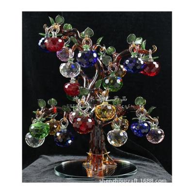 China China Hot Sale Christmas Decorations Apple Crystal Table Centerpieces Crystal Apple Tree for sale