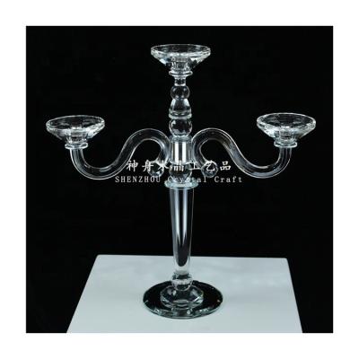 China Cheap 3am Candlestick Decoration Crystal Candelabra Wedding Crystal Candle Holder for sale