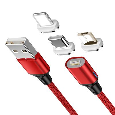 China Fastest Shipping MP3/MP4 Player Quick Charger Stand 540 Rotate 3 Magnetic Led In 1 Usb Charging Cable for sale