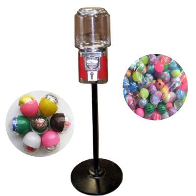 China Best selling bouncy capsule toy candy gumball ball toy vending machine with stand cases 20*20*41CM for sale