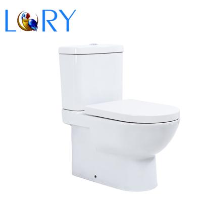 China Hot Sale Bathroom Ceramic Siphon Double-Flow Two Piece Toilet For South American for sale