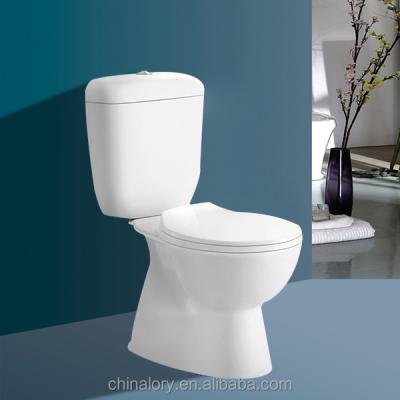 China Double-flush Cheap Price Ceramic Bathroom Sanitary Ware Tolet / Down Wash Two Piece Toilet for sale