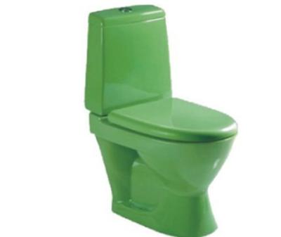 China Double-flush ceramic bathroom toilet/wc green two piece toilet/colored toilet for sale