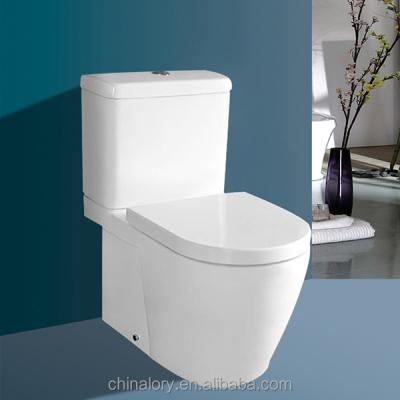 China Double-flush toilet with cistern made in china water closet prices white coler for sale