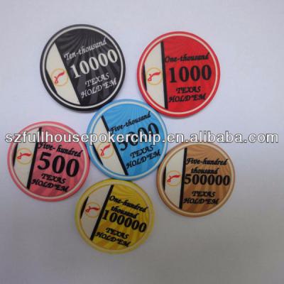 China Ceramic Poker Chip Casino Poker Chip , Clay Chip 40 43 55mm for sale