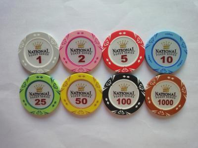 China clay poker chip with sticker for sale