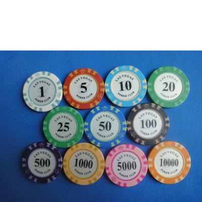 China 13.5g Clay Crown Poker Chips With Custom Designs for sale