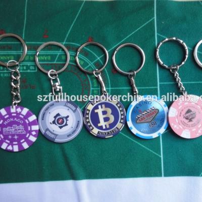 China Poker Chip Key Chain Chip With Key Chain Military Poker Chips 40 43 55mm for sale